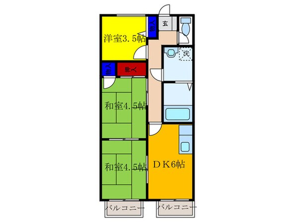 ハーベストエイトの物件間取画像